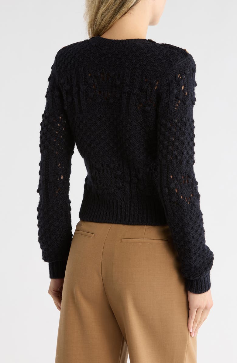 FRAME Embellished Patch Pocket Sweater, Alternate, color, Navy