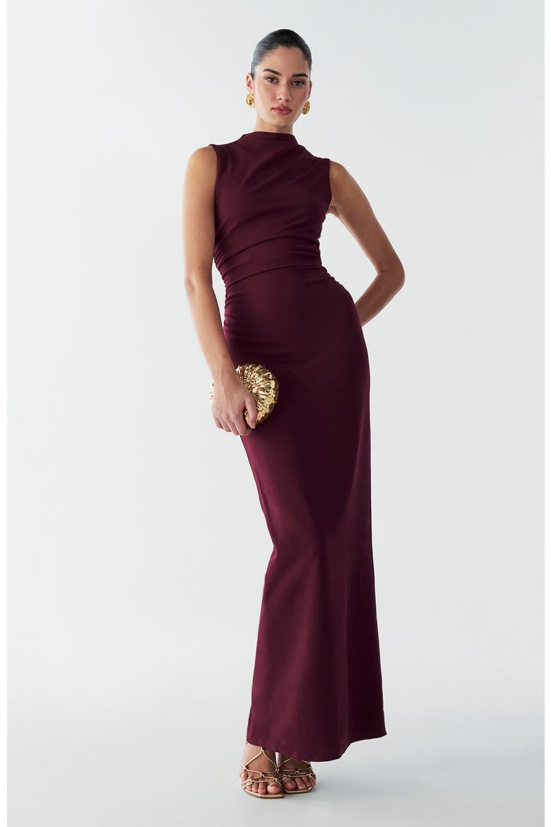 Lana Maxi Dress, Alternate, color, Burgundy