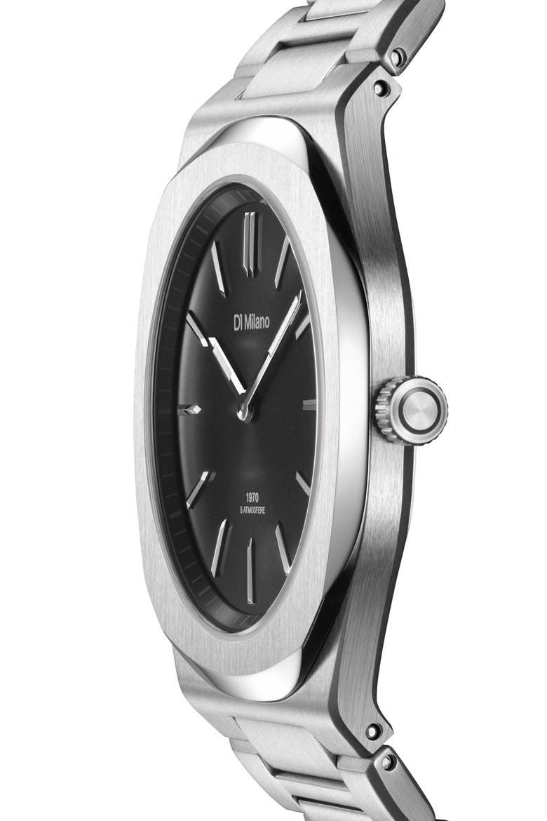 Ultra Thin Bracelet Watch, 39mm, Alternate, color, BLACK