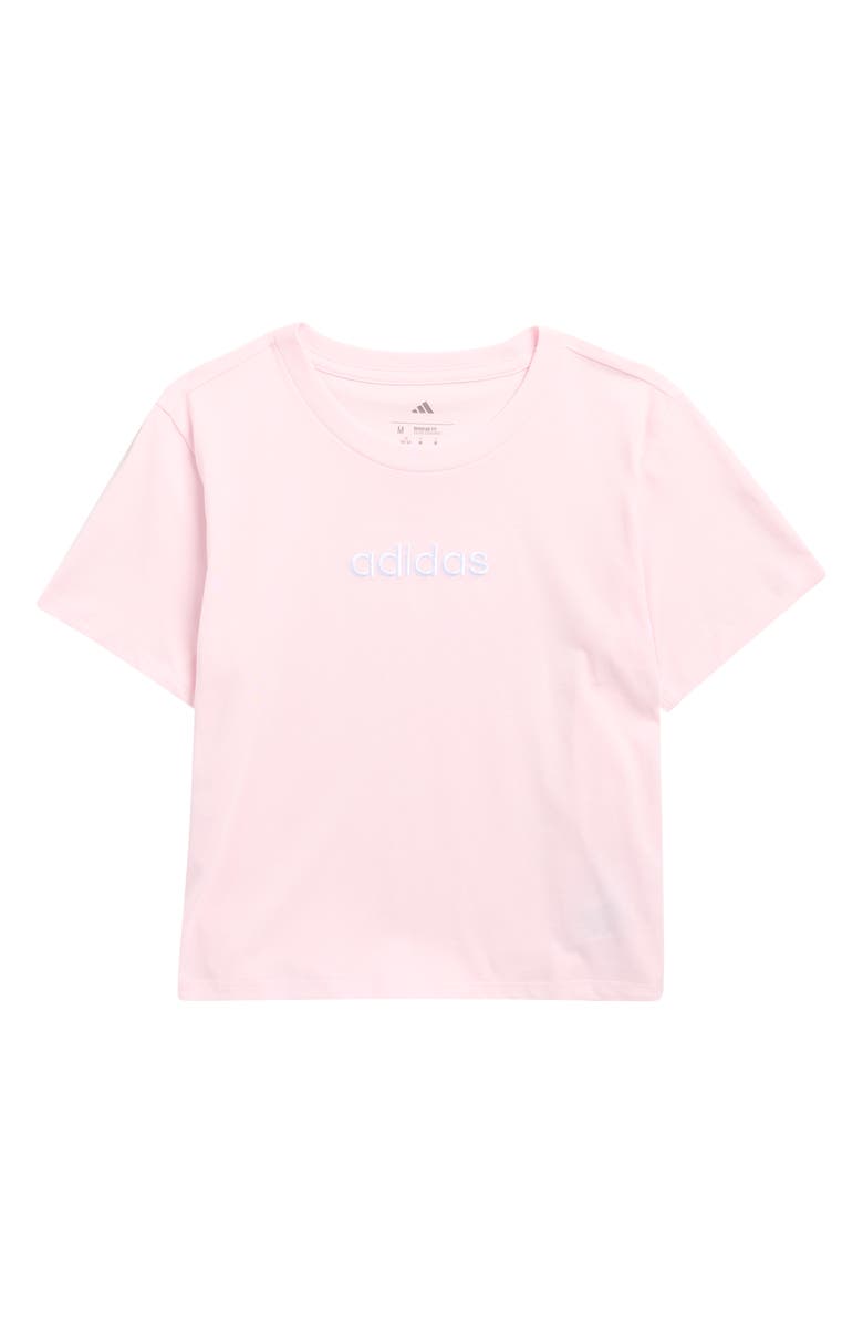 adidas Kids' Logo Graphic T-Shirt, Main, color, Clear Pink
