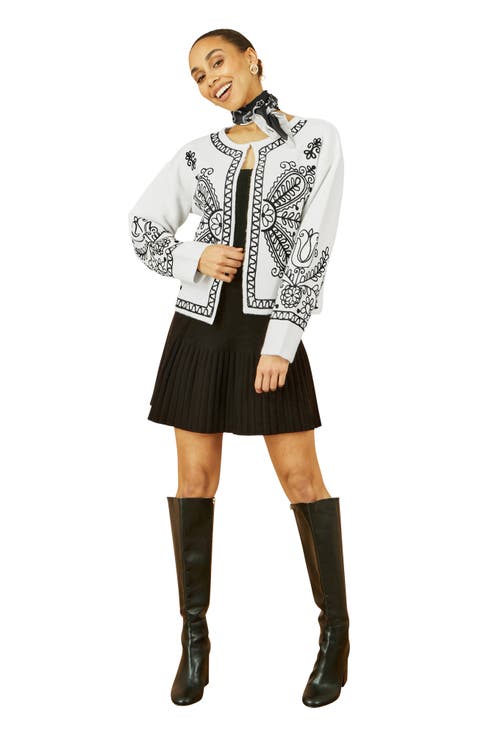 Knitted Folk Edge To Edge Cardi