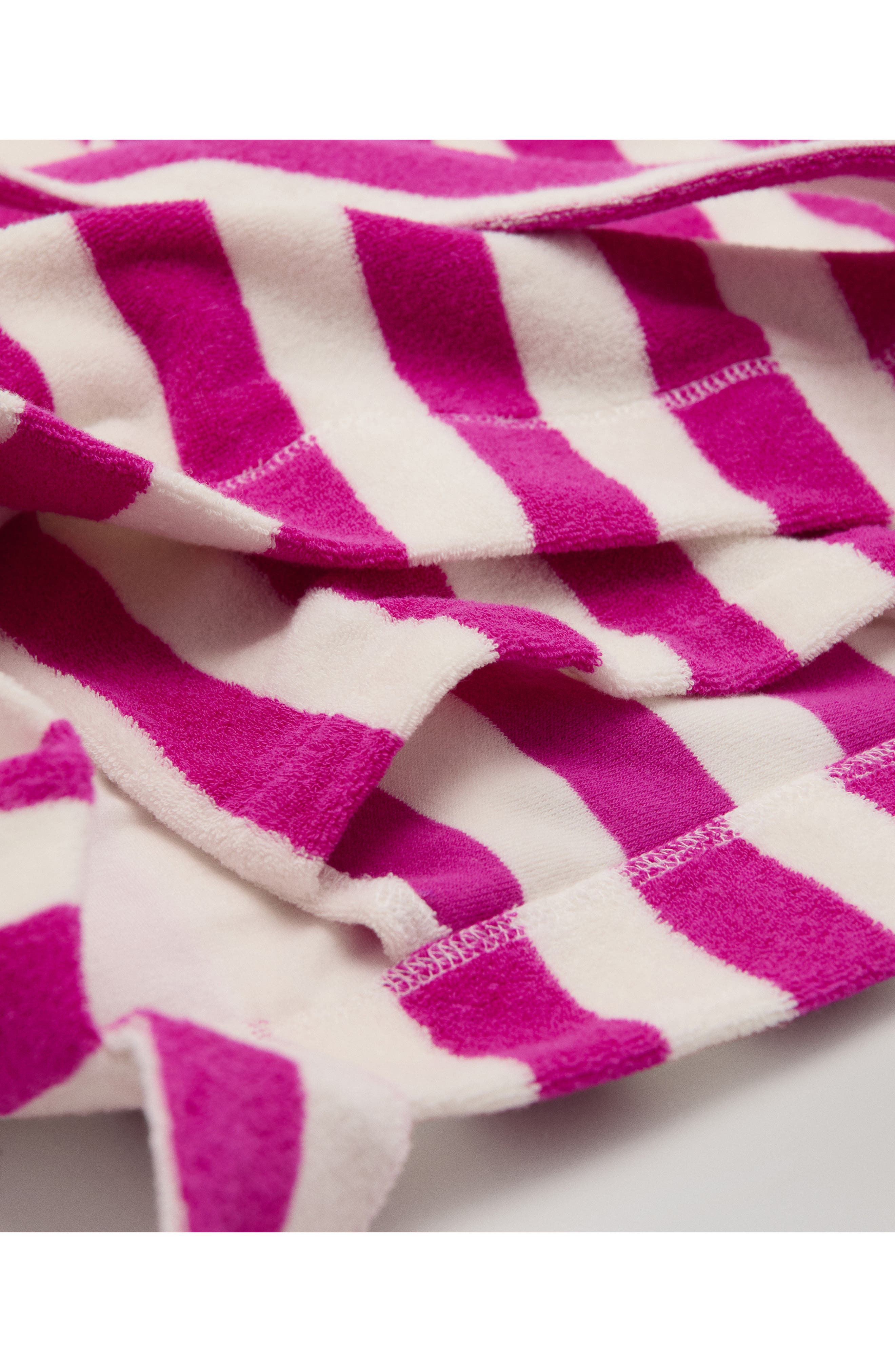 Striped Cotton Terry Tote Bag, Alternate, color, FUCHSIA