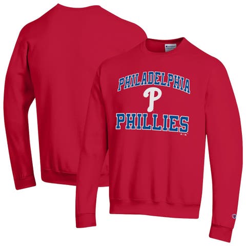 Men's Champion  Red Philadelphia Phillies Heart & Soul Powerblend Sweatshirt