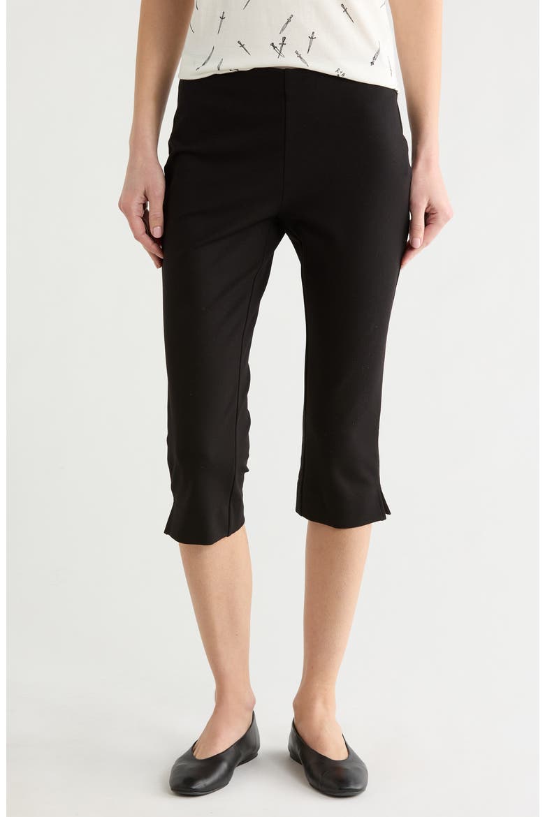 Kate Ponte Capri Pants, Main, color, BLACK