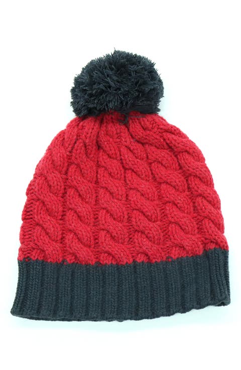 Wool Blend Pompom Beanie