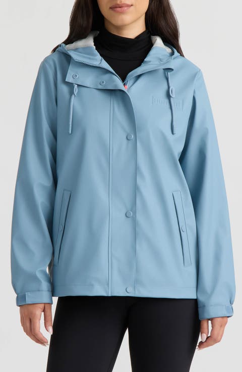 Dina Cropped Rubberized Rain Jacket