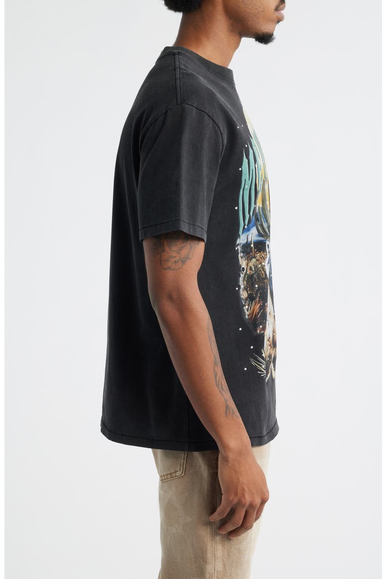Running Wolves Crystal Embellished Graphic T-Shirt, Alternate, color, VINTAGE BLACK