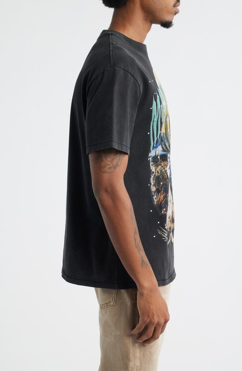 MEMORY LANE Running Wolves Crystal Embellished Graphic T-Shirt, Alternate, color, Vintage Black