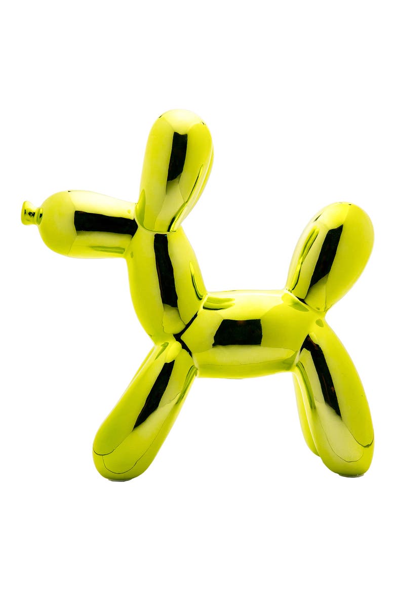 Plus Lime Balloon Dog Bank, Alternate, color, LIME