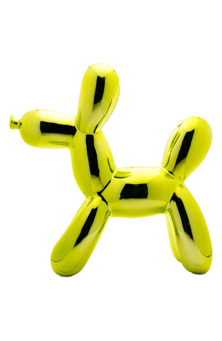 INTERIOR ILLUSIONS Plus Lime Balloon Dog Bank, Alternate, color, Lime