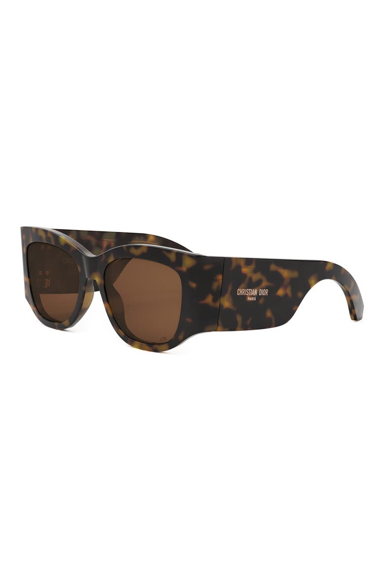 'DiorNuit S1I 54mm Square Sunglasses, Alternate, color, HAVANA/ OTHER / GRADIENT BROWN