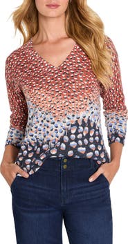 NIC+ZOE Blue Dahlia Sweater