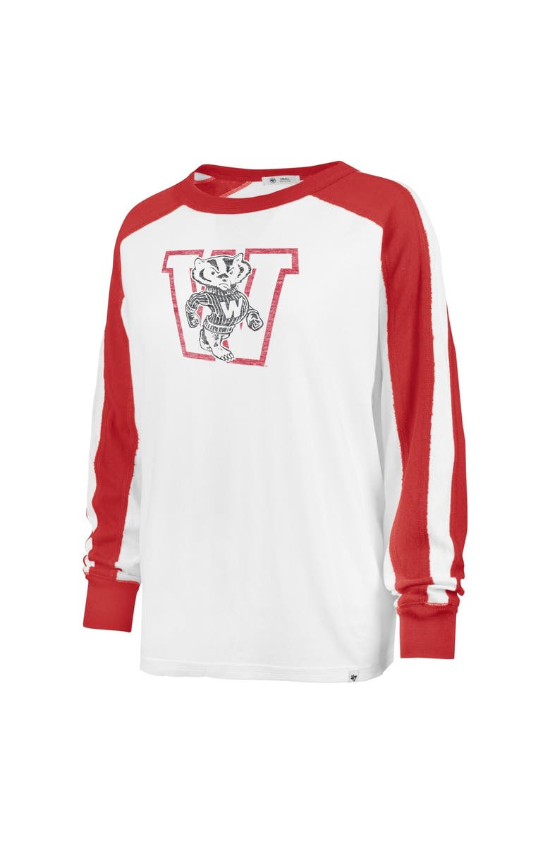 '47 Women's '47 White Wisconsin Badgers Premier Caribou Long Sleeve T-Shirt, Alternate, color,