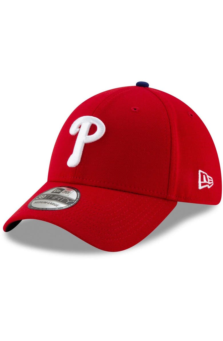 New Era Men's New Era Red Philadelphia Phillies Game Team Classic 39THIRTY Flex Hat, Main, color, Red