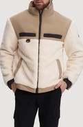 Noize Lukaz Faux Shearling Trim Puffer Jacket
