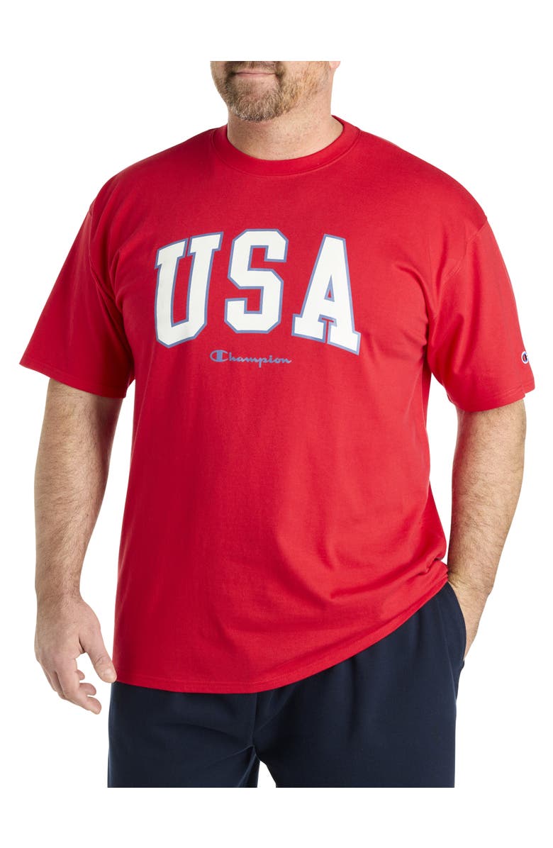 Champion Big & Tall USA Americana Graphic Tee, Main, color, Red