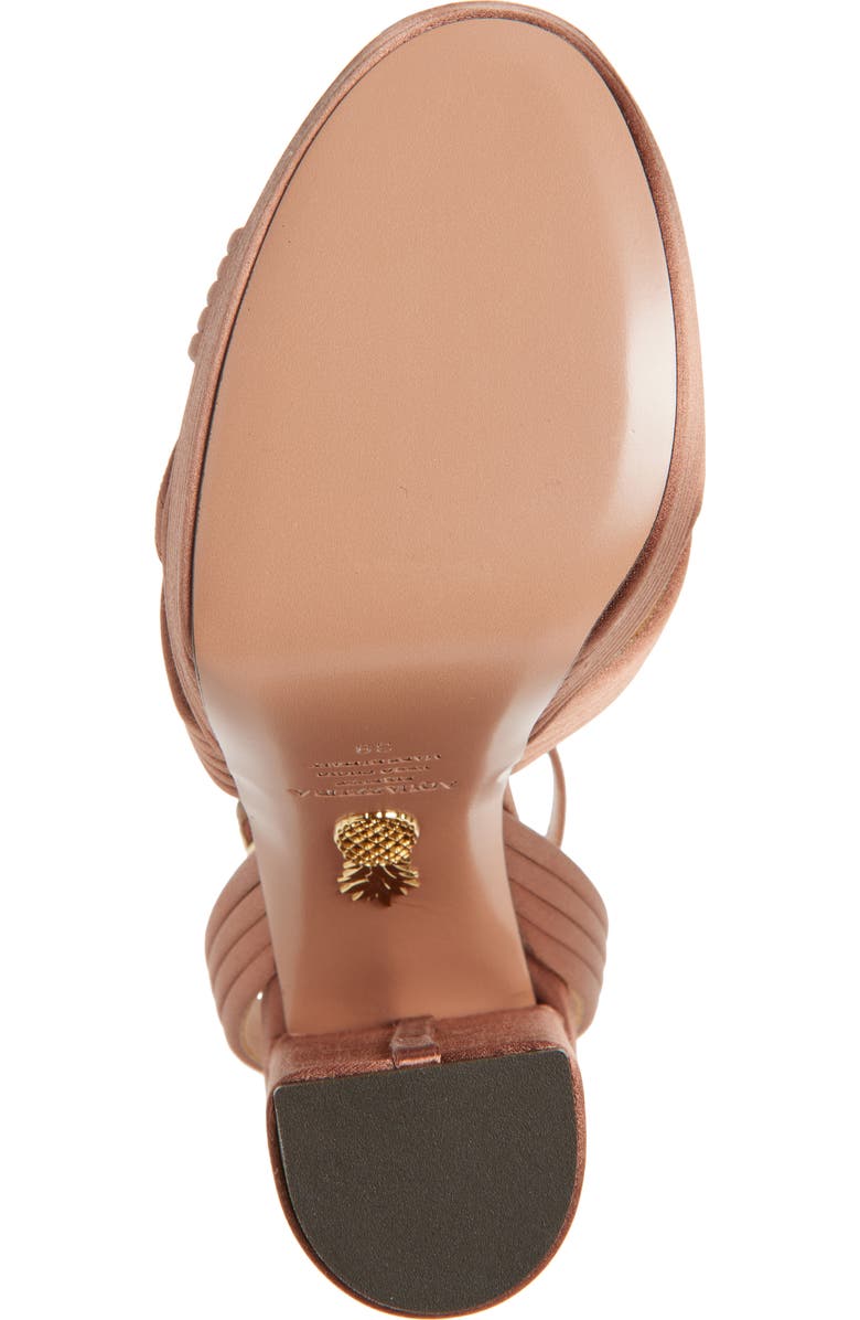 Aquazzura Sundance Platform Sandal, Alternate, color, Walnut