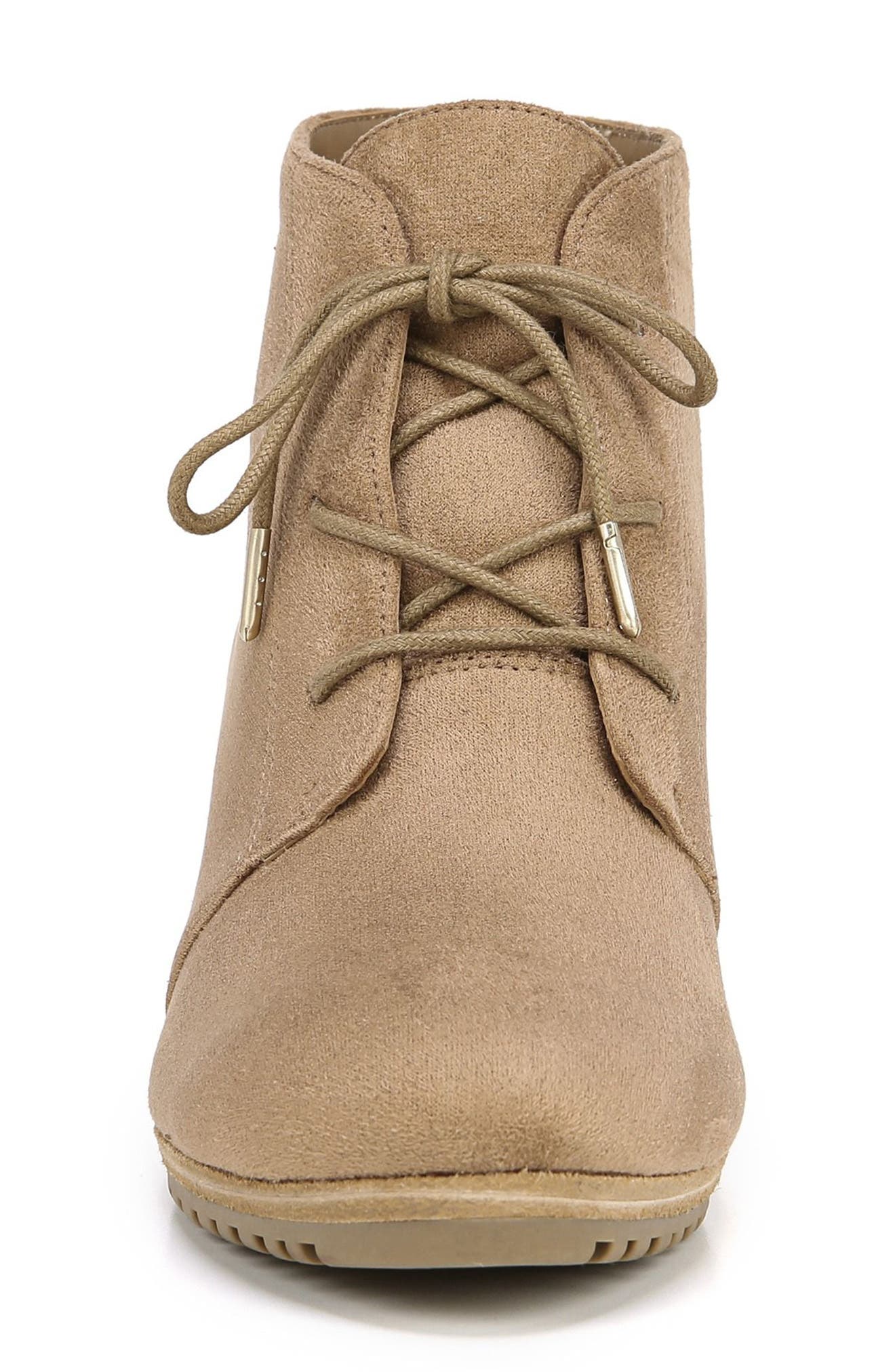 Conquer Wedge Bootie, Alternate, color, BROWN FABRIC