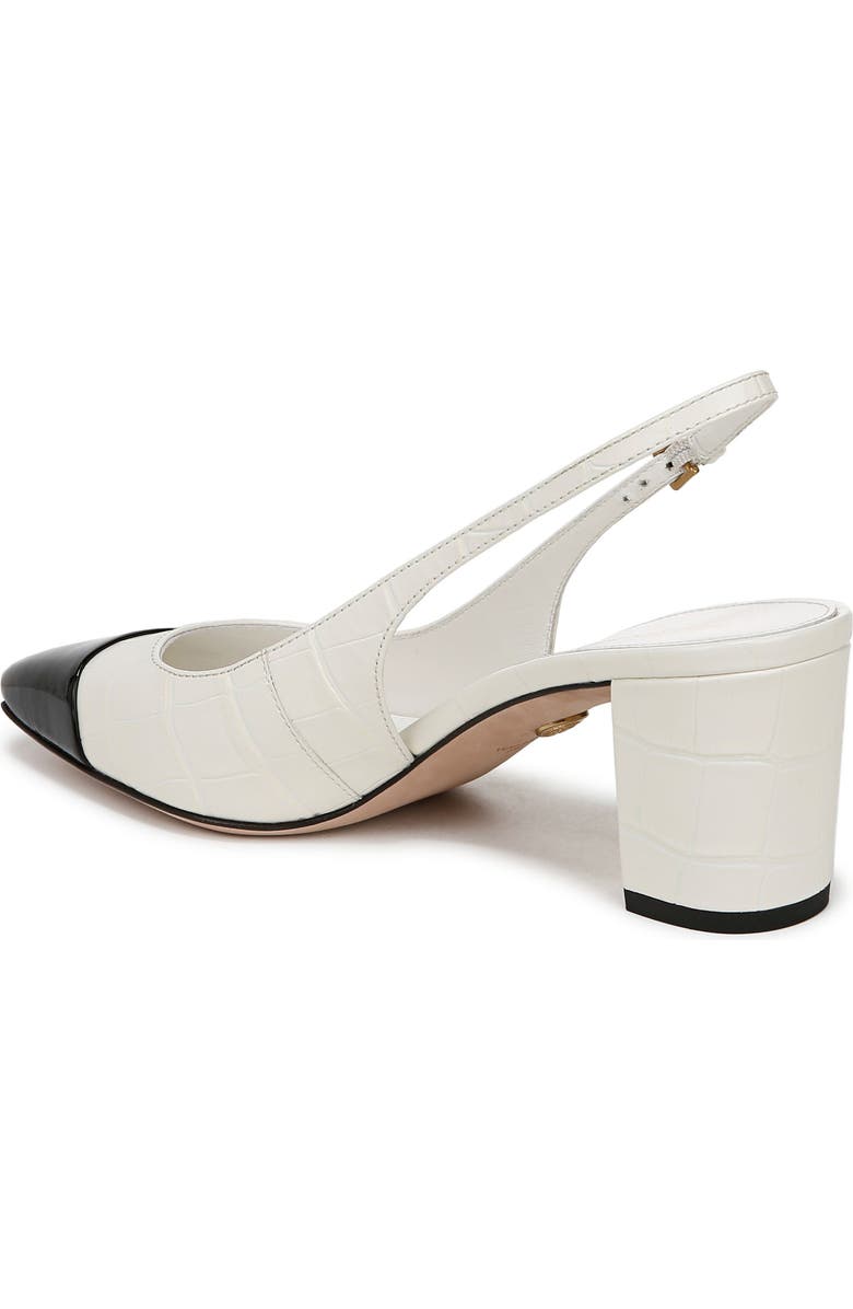 Veronica Beard Cecile Cap Toe Slingback Pump, Alternate, color, Coconut/ Black