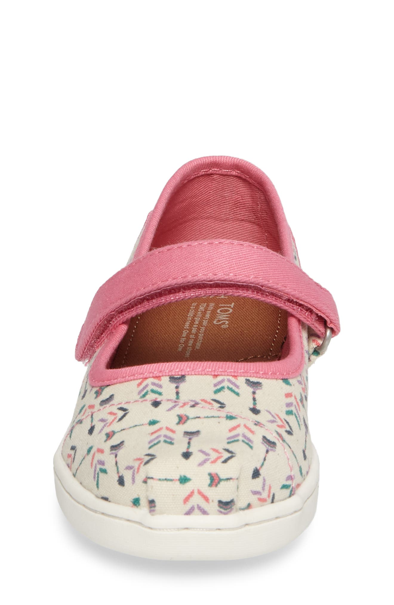 Arrow Print Mary Jane Flat, Alternate, color, NATURAL