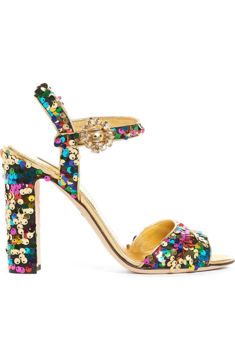Dolce&Gabbana Sequin Sandal, Alternate, color,