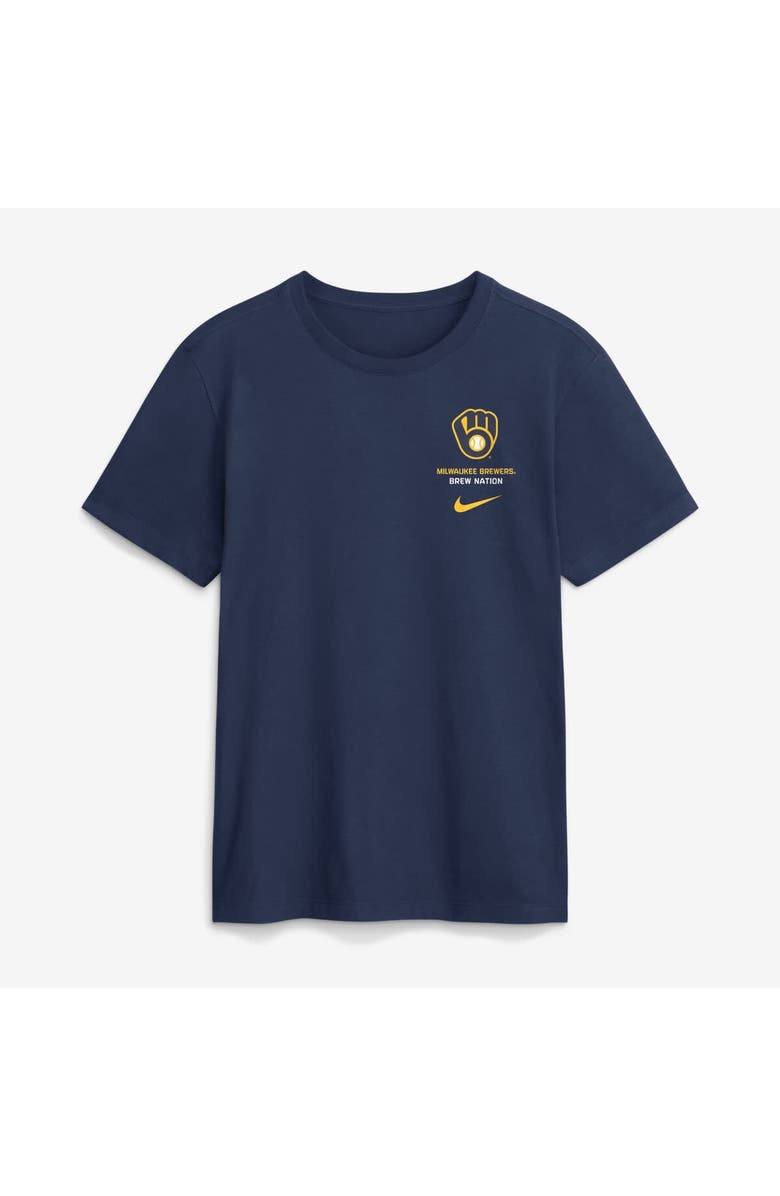 Nike Men's Nike Navy Milwaukee Brewers Primetime 2-Hit T-Shirt, Alternate, color, Navy