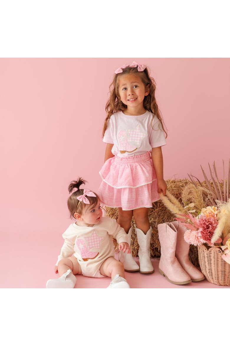 Pink Bandana Western Bow Baby Headband, Alternate, color, Pink