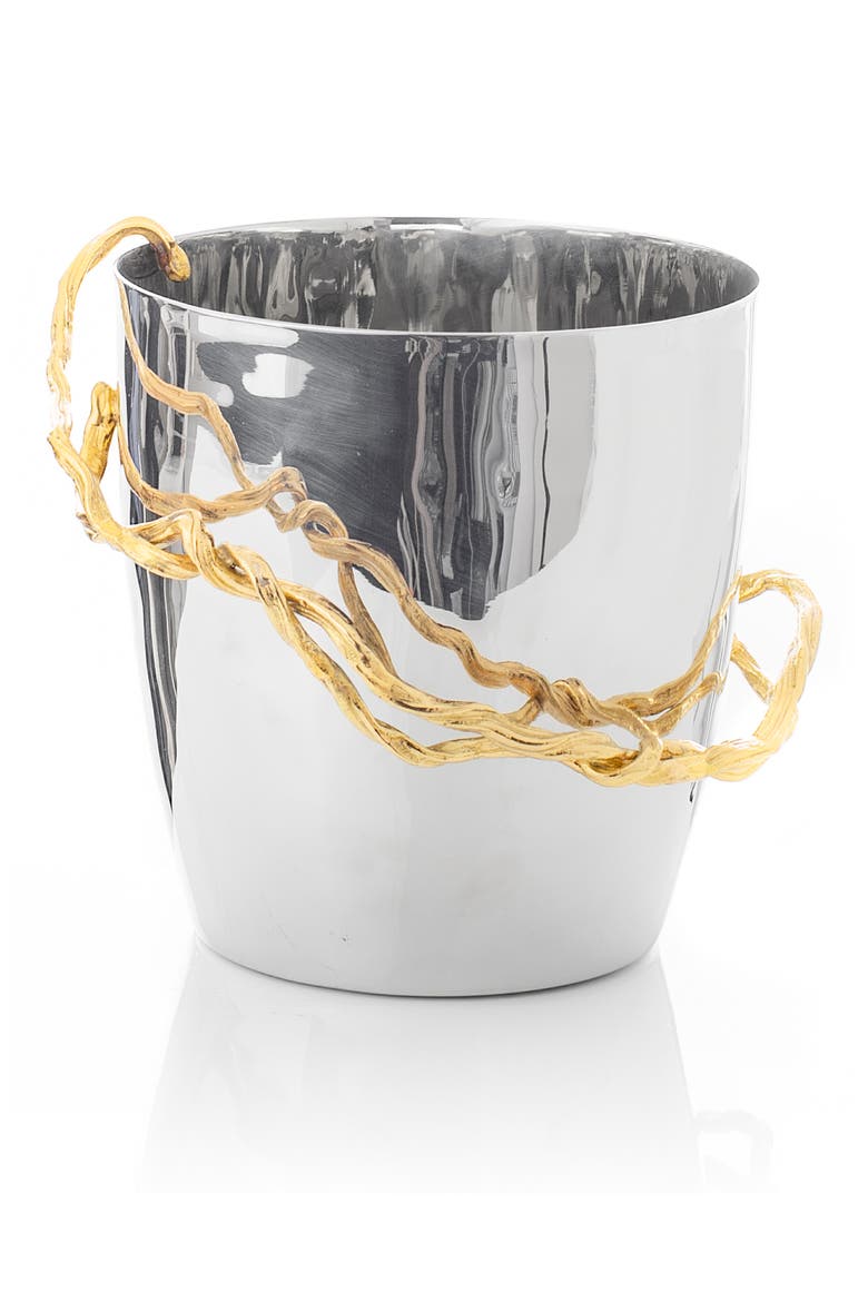 Wisteria Gold Ice Bucket, Main, color, SILVER