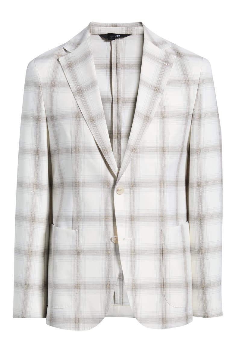 Hanry Plaid Sport Coat, Alternate, color, OPEN WHITE