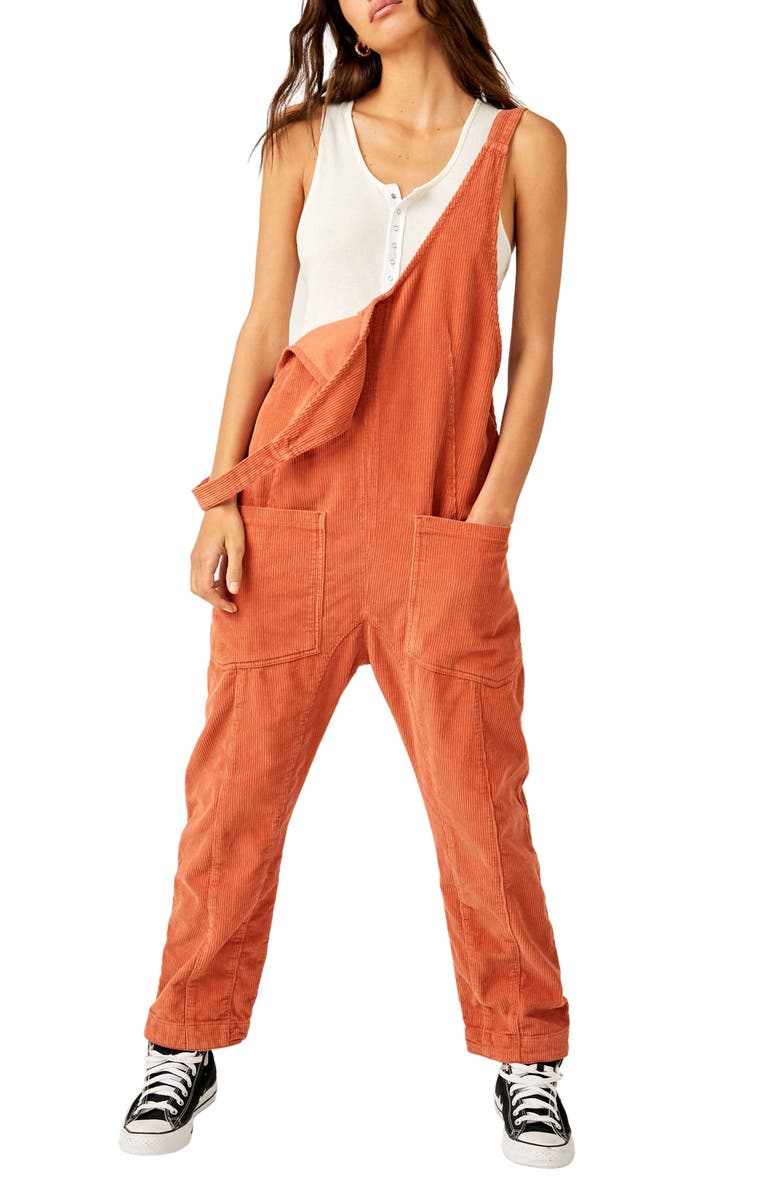 Free People High Roller Corduroy Overalls, Main, color, 