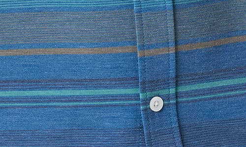 O'neill Trvlr Upf Traverse Stripe Short Sleeve Performance Button-up Shirt In Midnight Navy