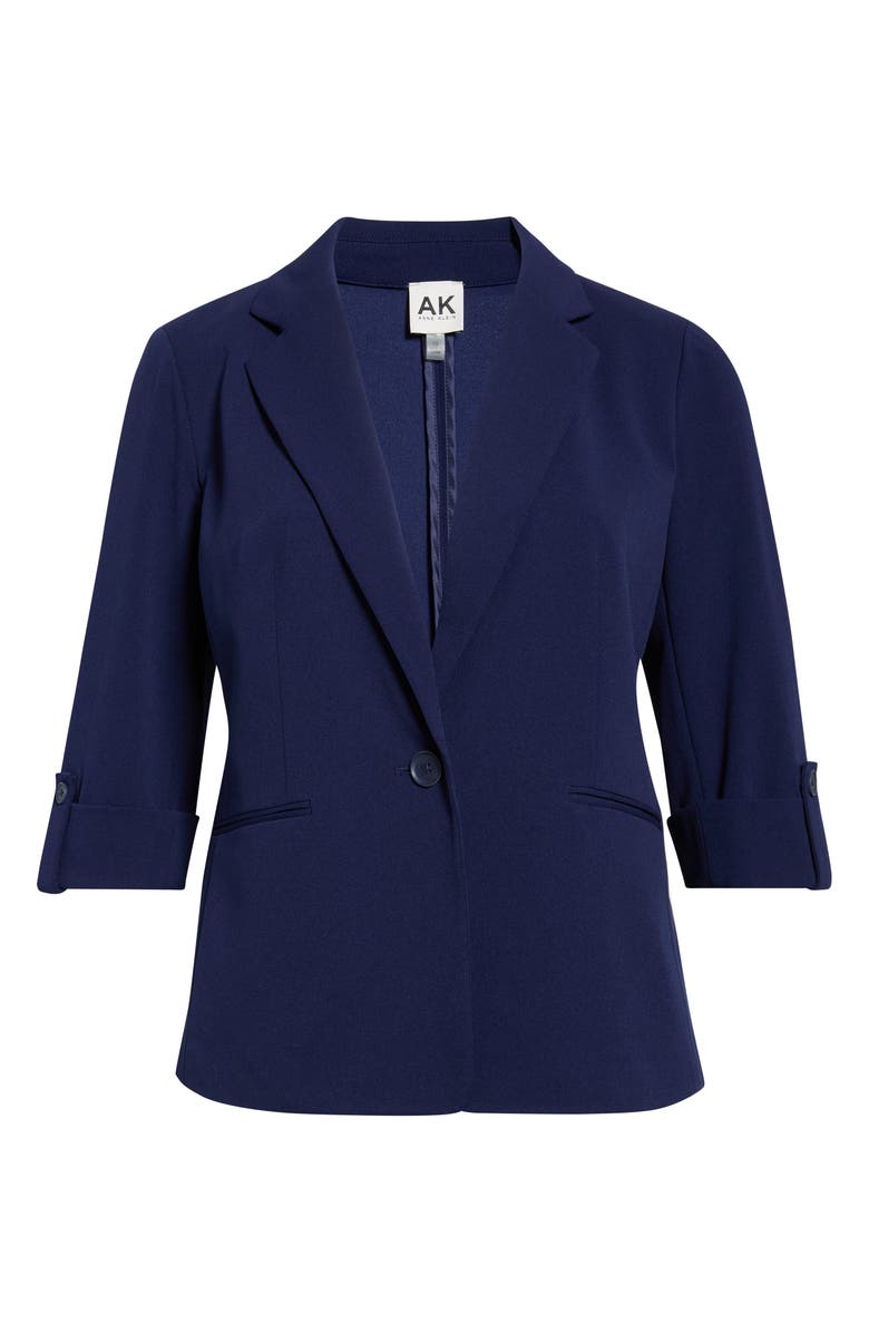 AK ANNE KLEIN Roll-Tab Sleeve Jacket, Alternate, color, Distant Mountain