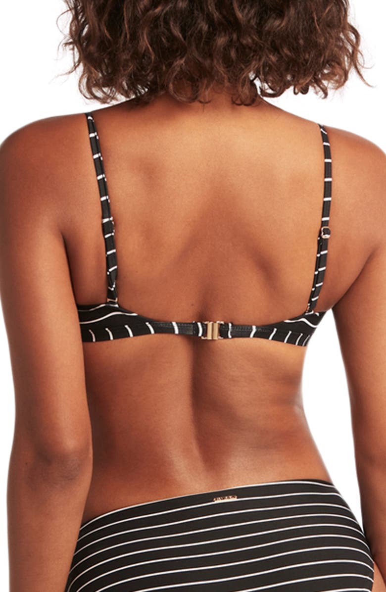 Sea Level Stripe Lace-Up Bikini Top, Alternate, color,