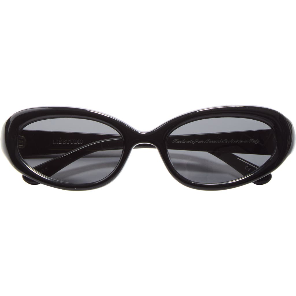 Lié Studio 51mm Robyn Cat Eye Sunglasses in Black at Nordstrom