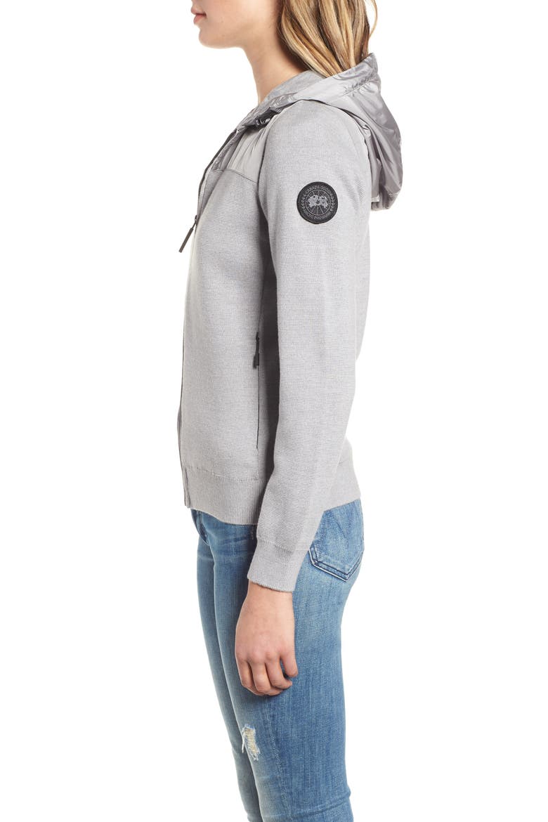 Windbridge Hooded Sweater Jacket, Alternate, color, SILVER ORE