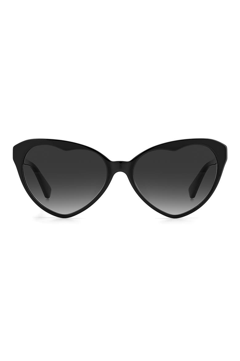 velmas 57mm cat eye sunglasses, Main, color, BLACK/ DARK GREY SF