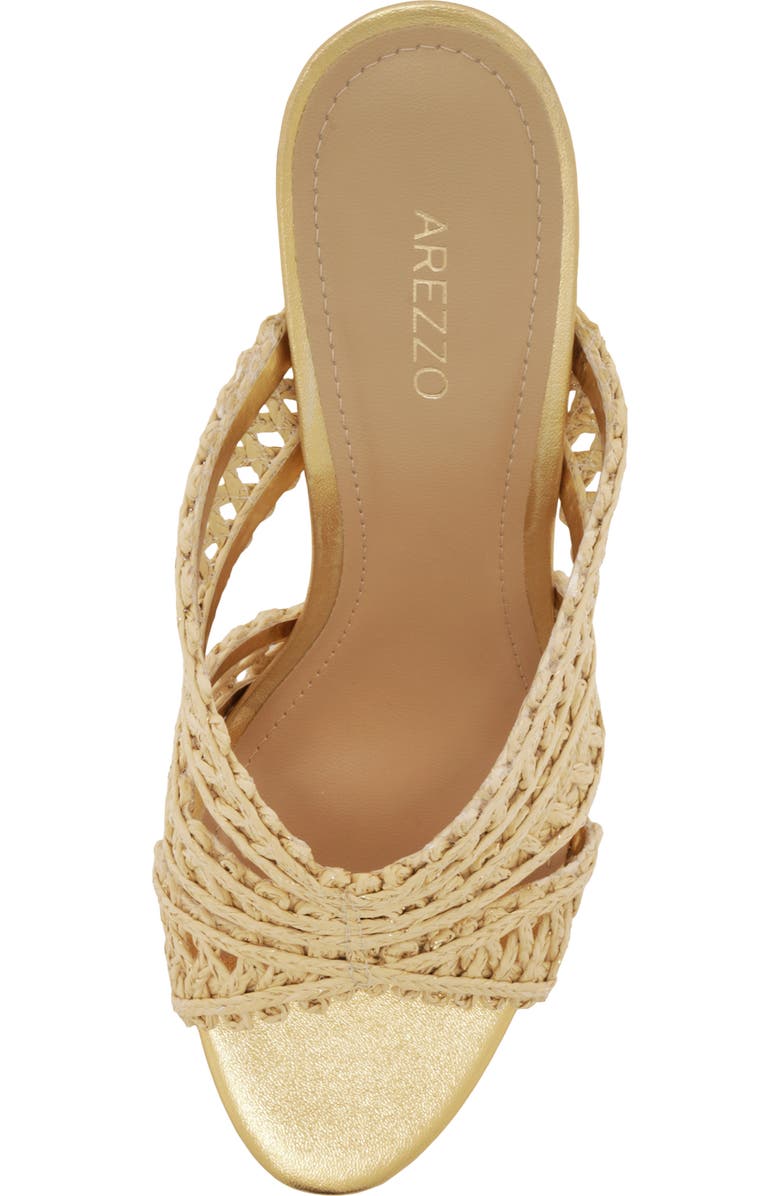 Arezzo Ciara Block Heel Sandal, Alternate, color, Natural Gold