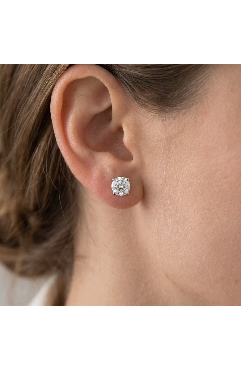 Bliss Diamond Certified 2.50Ct TW Diamond Studs 14k Gold Lab Grown Push Back, Alternate, color, 14K White Gold