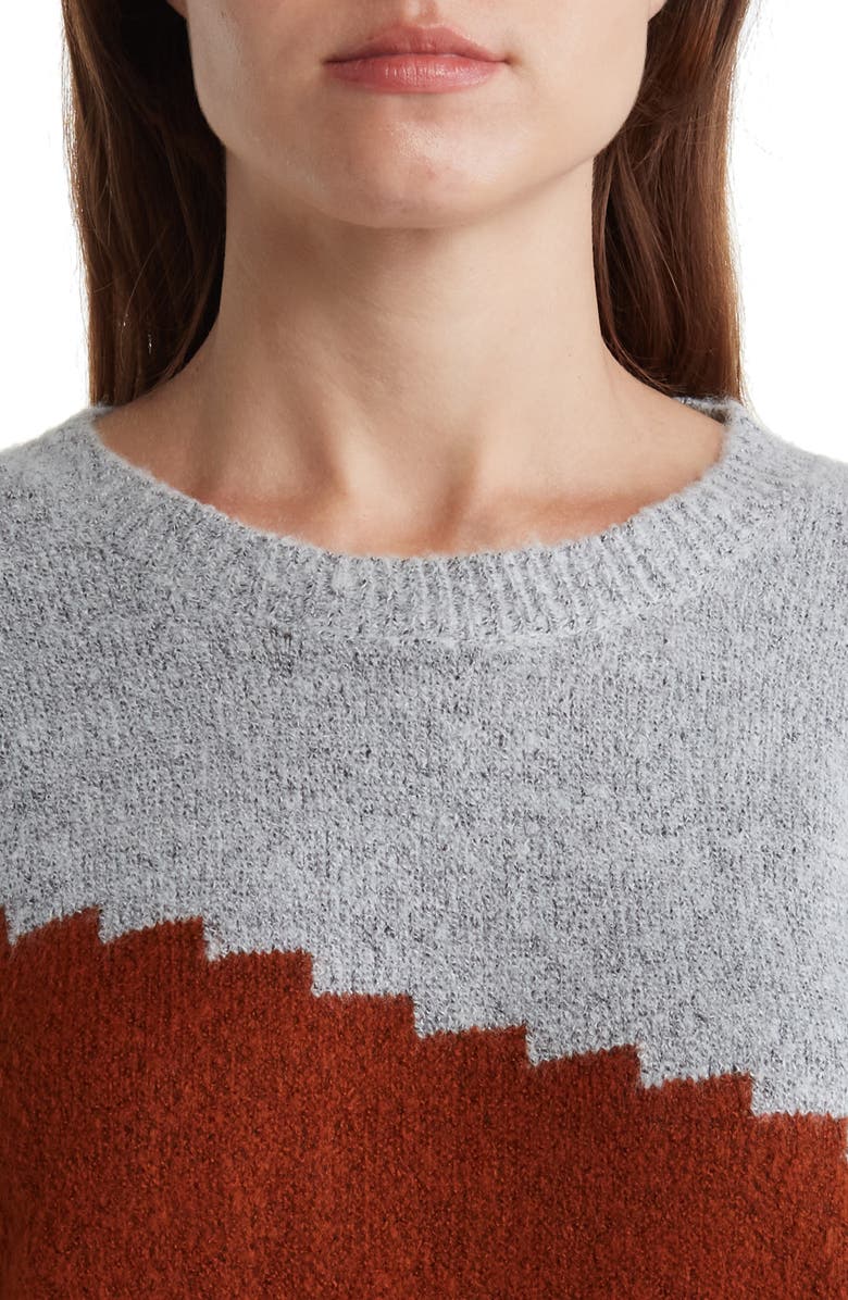 Blu Pepper Etched Colorblock Sweater, Alternate, color,