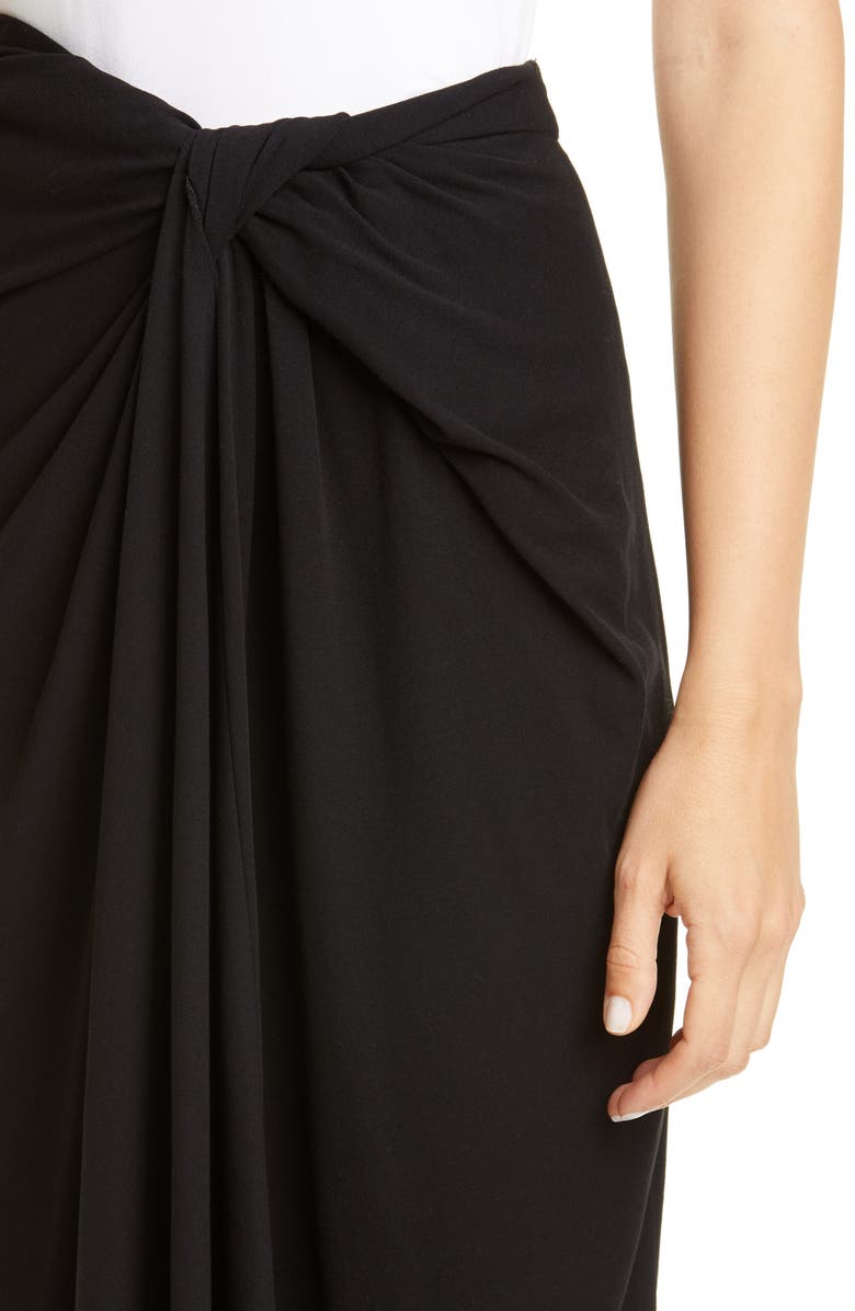 Rosetta Getty Twist Front Jersey Midi Skirt, Alternate, color, 