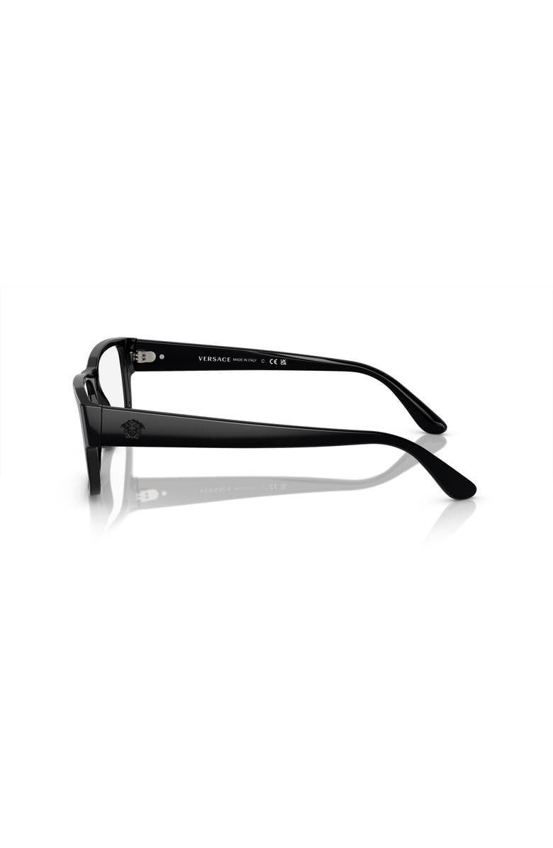 Versace 57mm Rectangle optical glasses, Alternate, color, Black