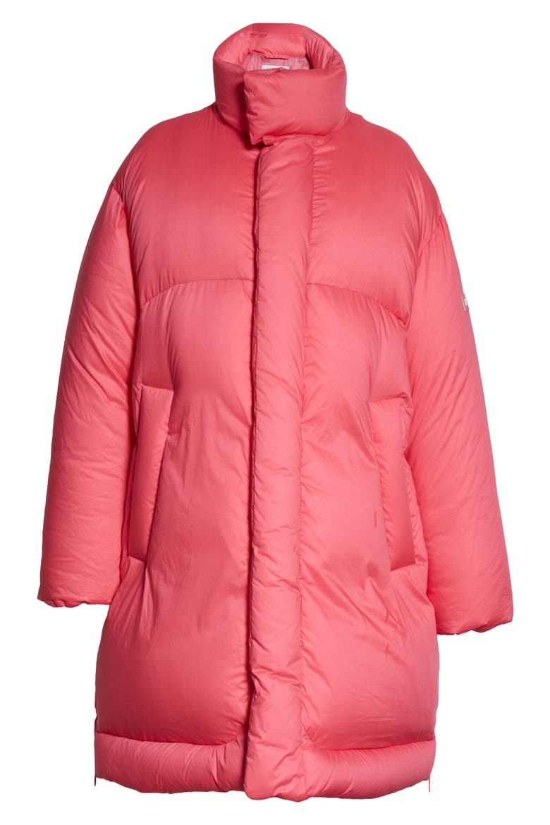 Down Puffer Coat, Alternate, color, PINK PINK