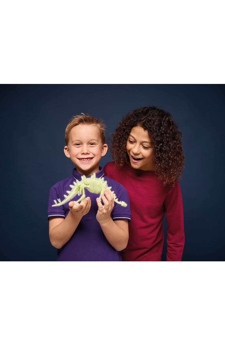 Legler USA The Original Glow Stars Glowinthedark Dinos Stegosaurus Skeleton Puzzle, Alternate, color, 