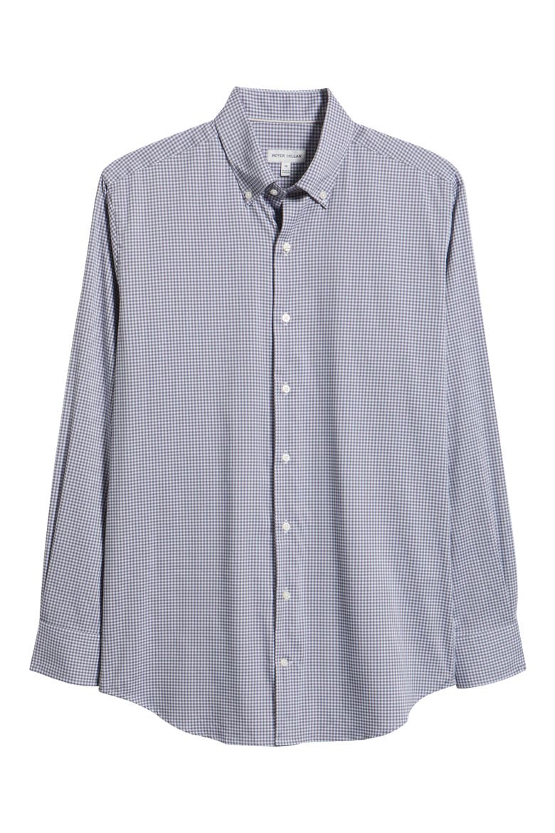 Greg Crown Long Sleeve Stretch Sport Shirt, Main, color, PURPLE FIG