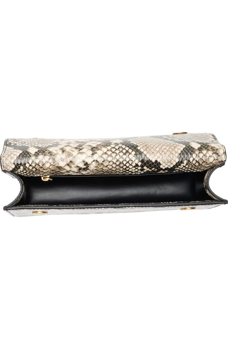 Off-White Jitney Snake Embossed Leather East/West Top Handle Bag, Alternate, color, Snake