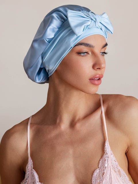 Pure Silk Bowknot Tie Bonnet
