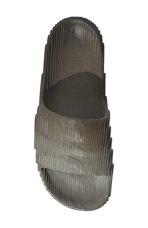 Adidas Originals Adidas Adilette Sport Slide Sandal In Silver/olive/off White