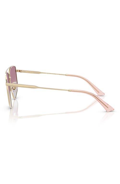 Jimmy Choo 58mm Pilot Sunglasses In Pale Gold/pink