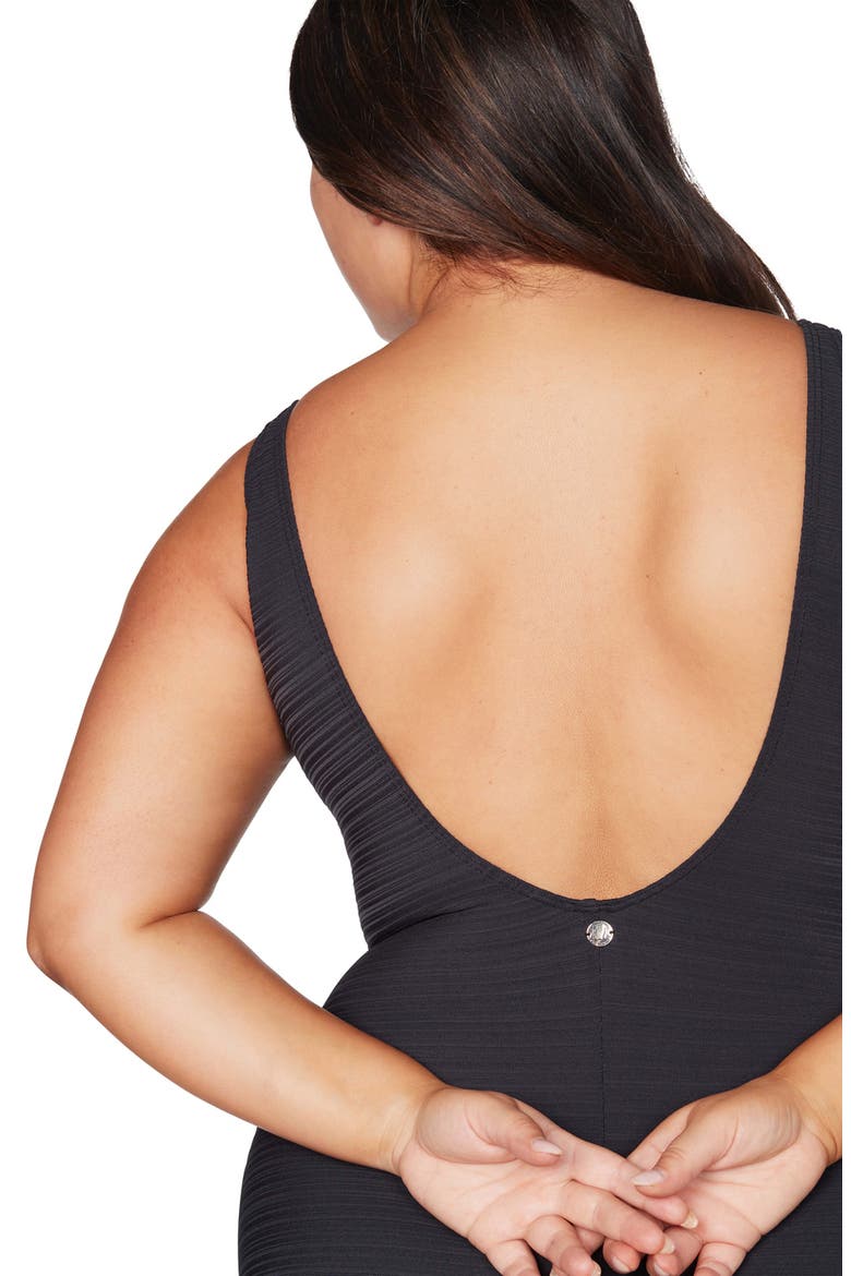 Aria Renior One-Piece Swimsuit, Alternate, color, BLACK