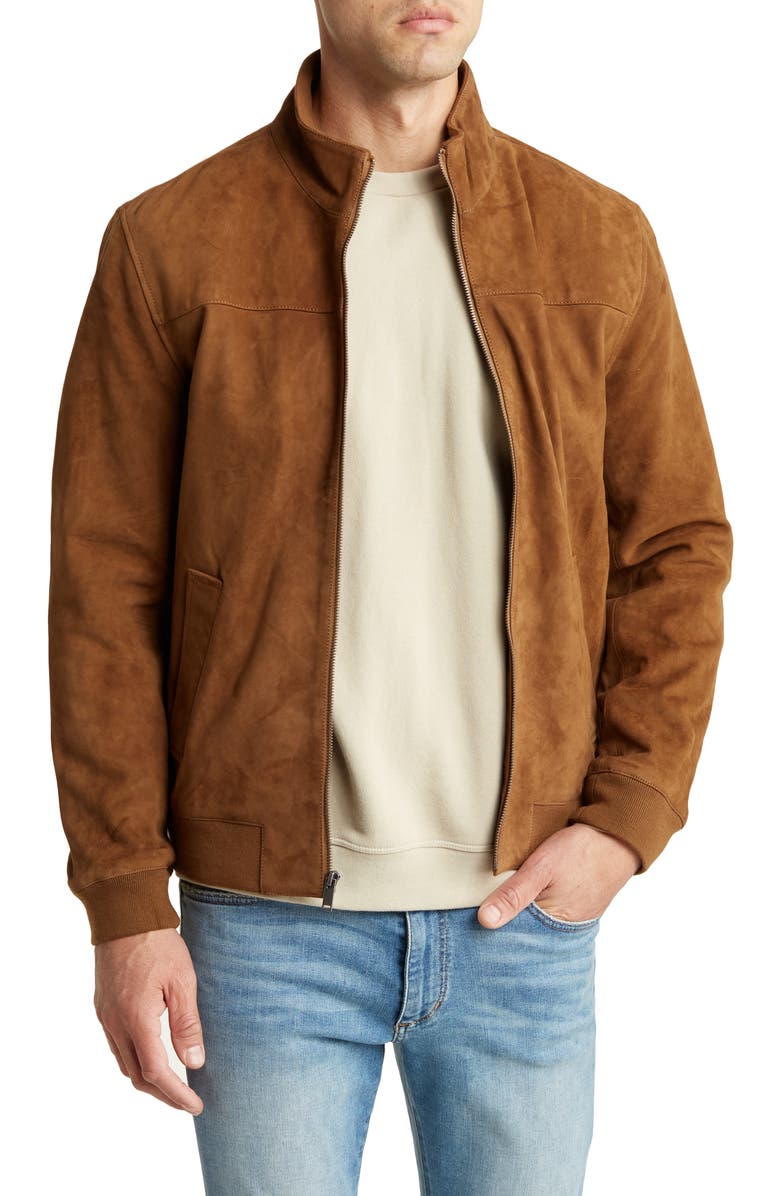 Slate & Stone Suede Racer Jacket, Main, color, 